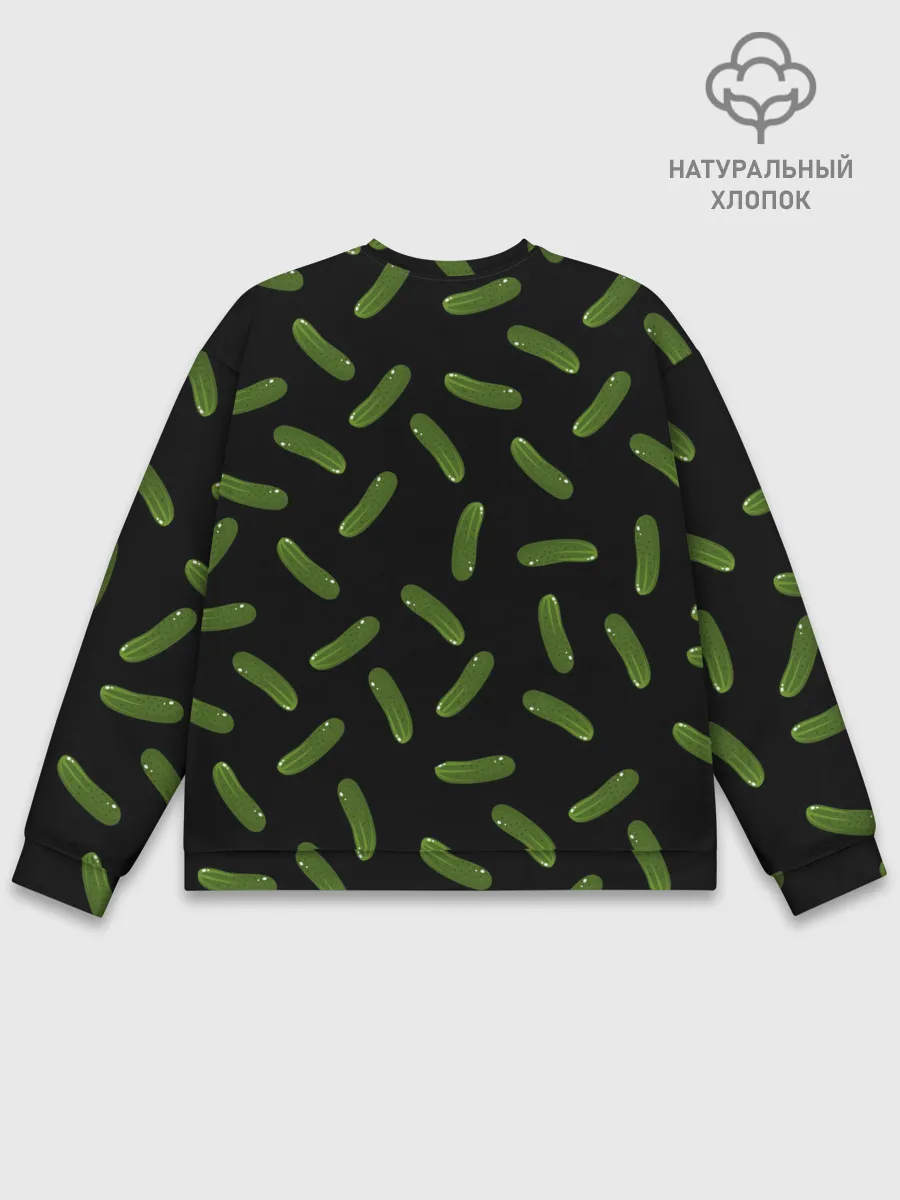 Мужской свитшот базовый / Огуречный паттерн