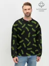 Мужской свитшот базовый / Огуречный паттерн