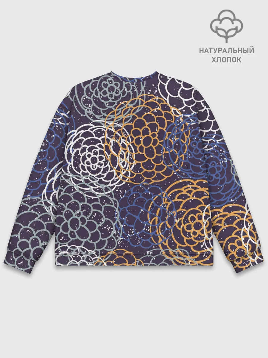 Мужской свитшот базовый / текстура японские узоры