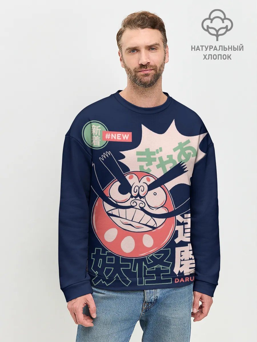 Мужской свитшот базовый / Anime Daruma Demon Yokai