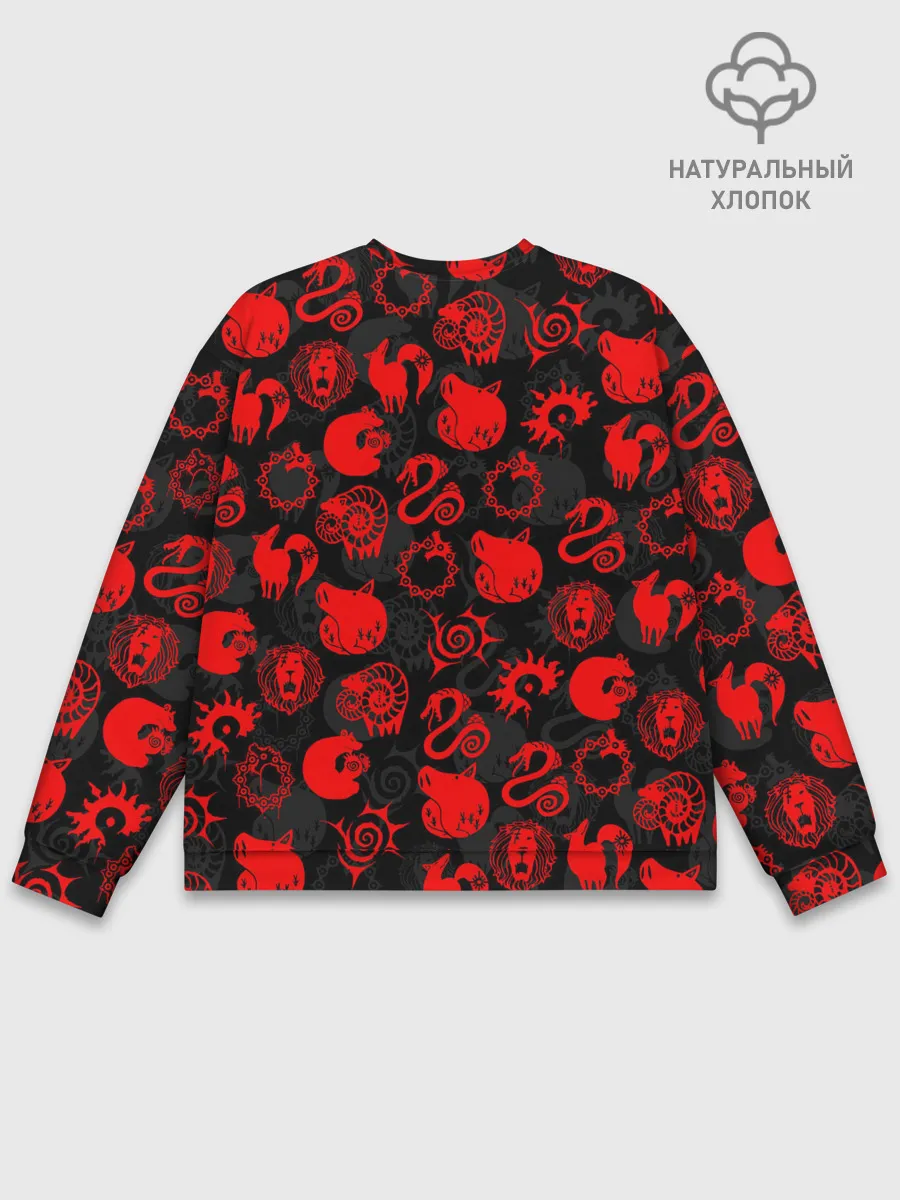 Мужской свитшот базовый / СИМВОЛЫ ГРЕХОВ 7 DEADLY SINS