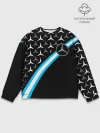 Мужской свитшот базовый / MERCEDES / УЗОР / ЛИНИЯ АКВА