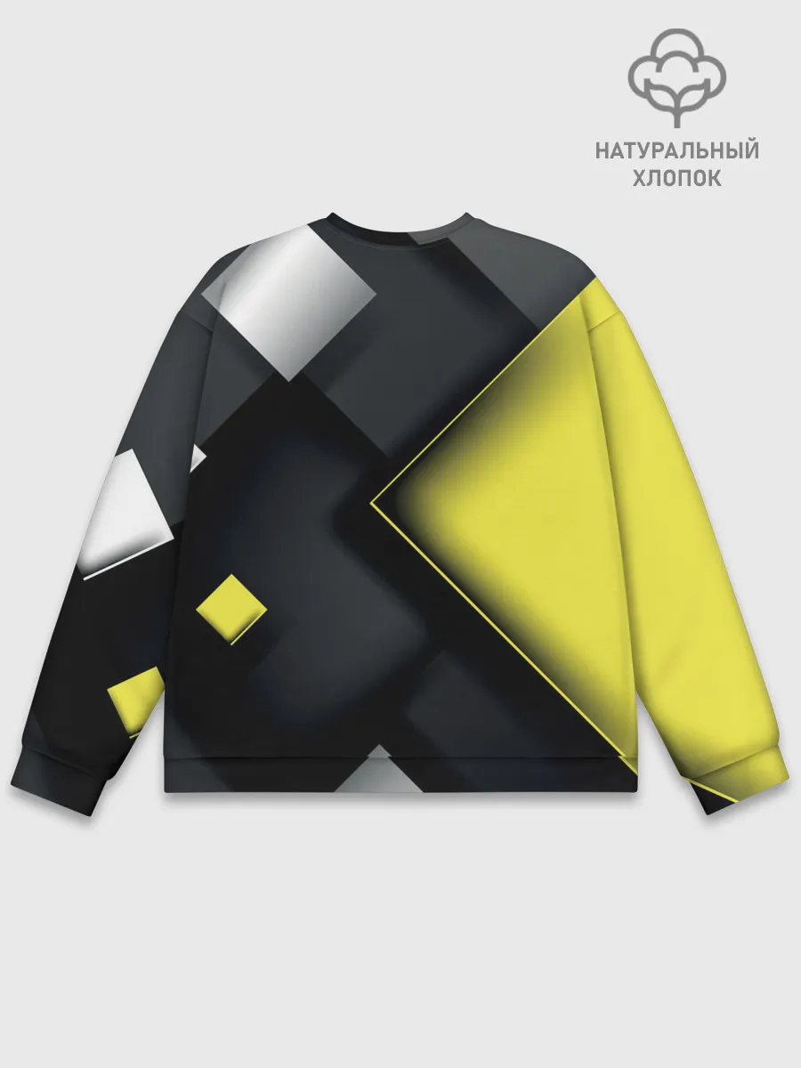 Мужской свитшот базовый / Желто черный ромб