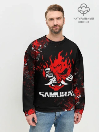 Мужской свитшот базовый / SAMURAI / CYBERPUNK 2077