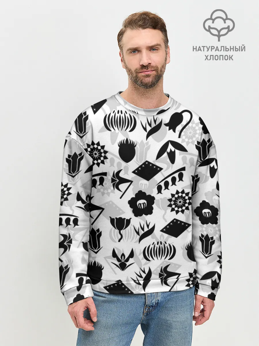 Мужской свитшот базовый / БЛИЧ КАПИТАНЫ ГОТЕЙ 13 ЭМБЛЕМЫ