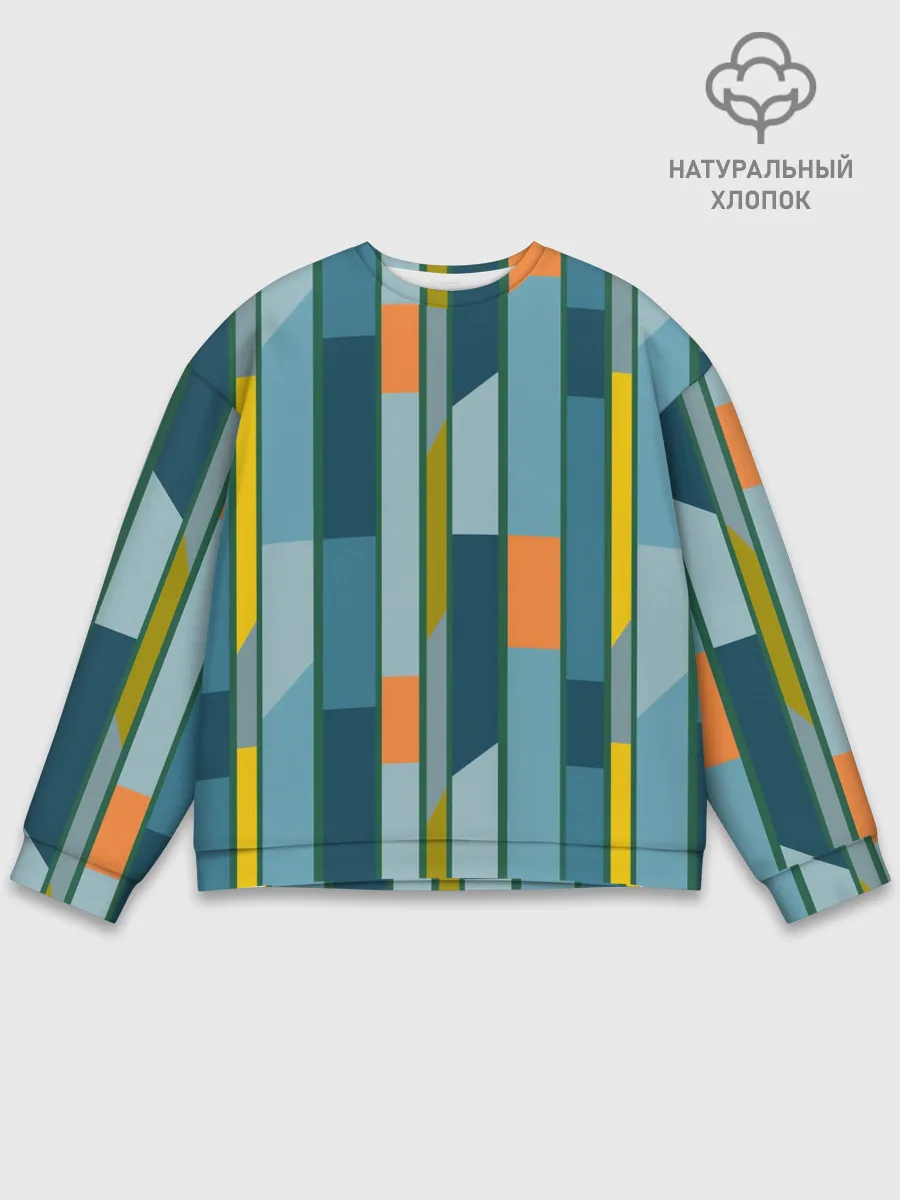 Мужской свитшот базовый / Абстракция в стиле модерн