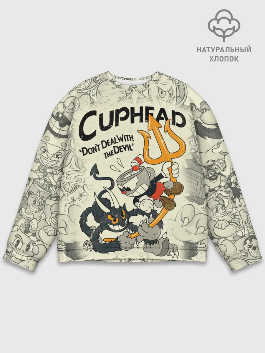 Мужской свитшот базовый / Cuphead and Devil