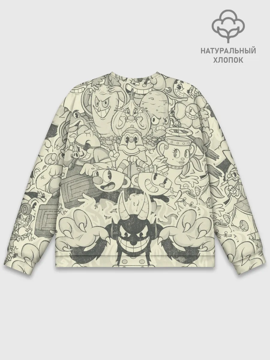 Мужской свитшот базовый / Cuphead and Devil