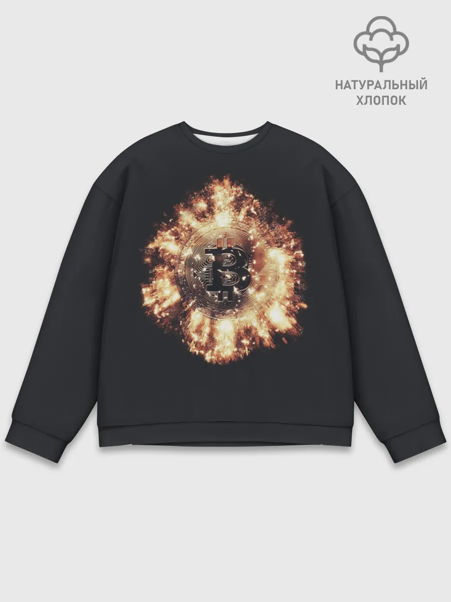 Мужской свитшот базовый / Bitcoin Bombing