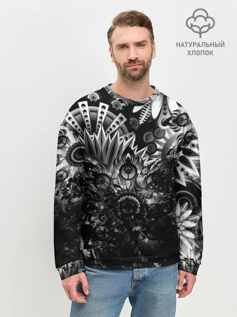 Мужской свитшот базовый / Floral Pattern