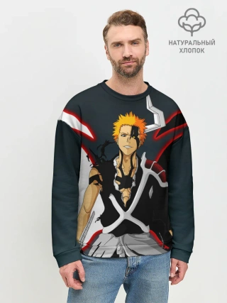 Мужской свитшот базовый / Блич Ичиго Куросаки