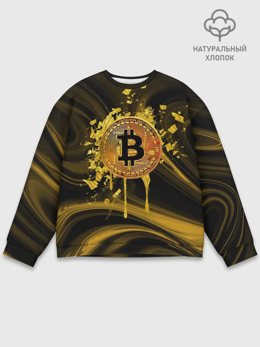 Мужской свитшот базовый / Биткоин Крипта
