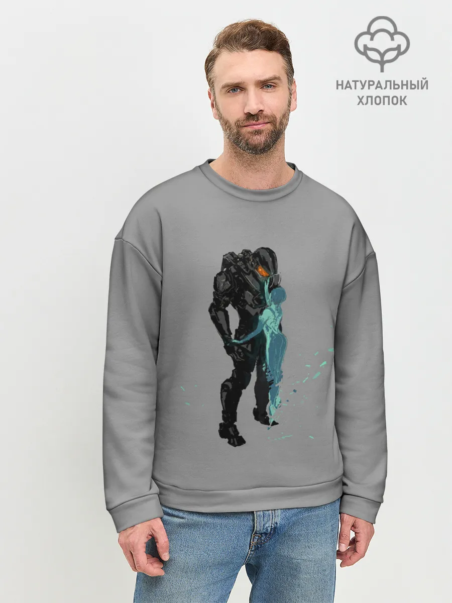 Мужской свитшот базовый / Кибер любовь