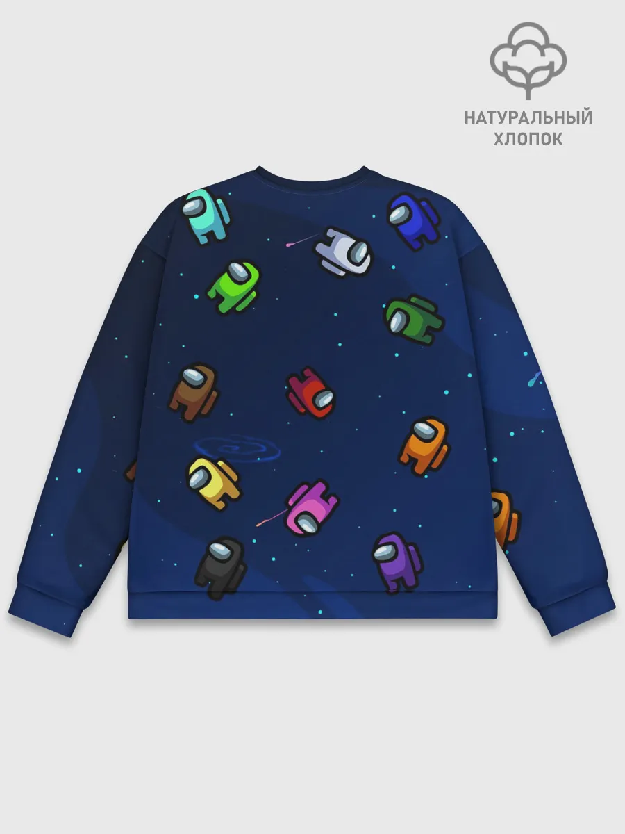 Мужской свитшот базовый / ПОЕХАЛИ АМОНГ АС | AMONG US