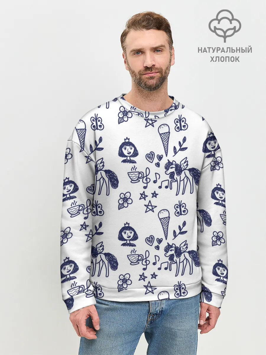 Мужской свитшот базовый / Девчачий дудл