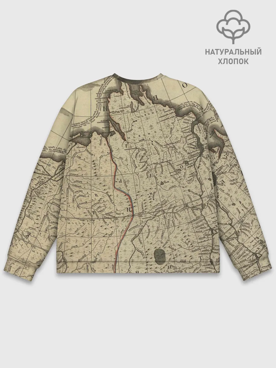 Мужской свитшот базовый / Морская Карта