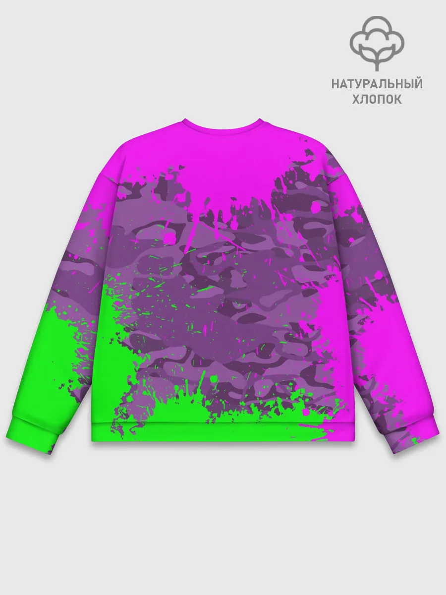 Мужской свитшот базовый / 3D Neon Monkey