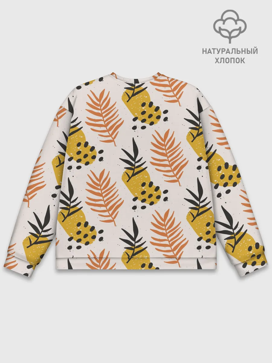 Мужской свитшот базовый / Абстрактные ветви - узор