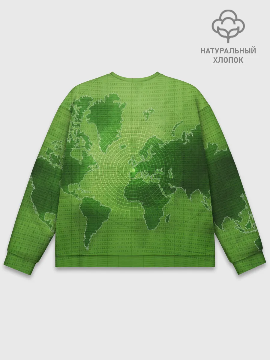Мужской свитшот базовый / Карта мира