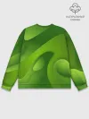 Мужской свитшот базовый / 3d Green abstract