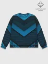 Мужской свитшот базовый / 3D luxury blue abstract