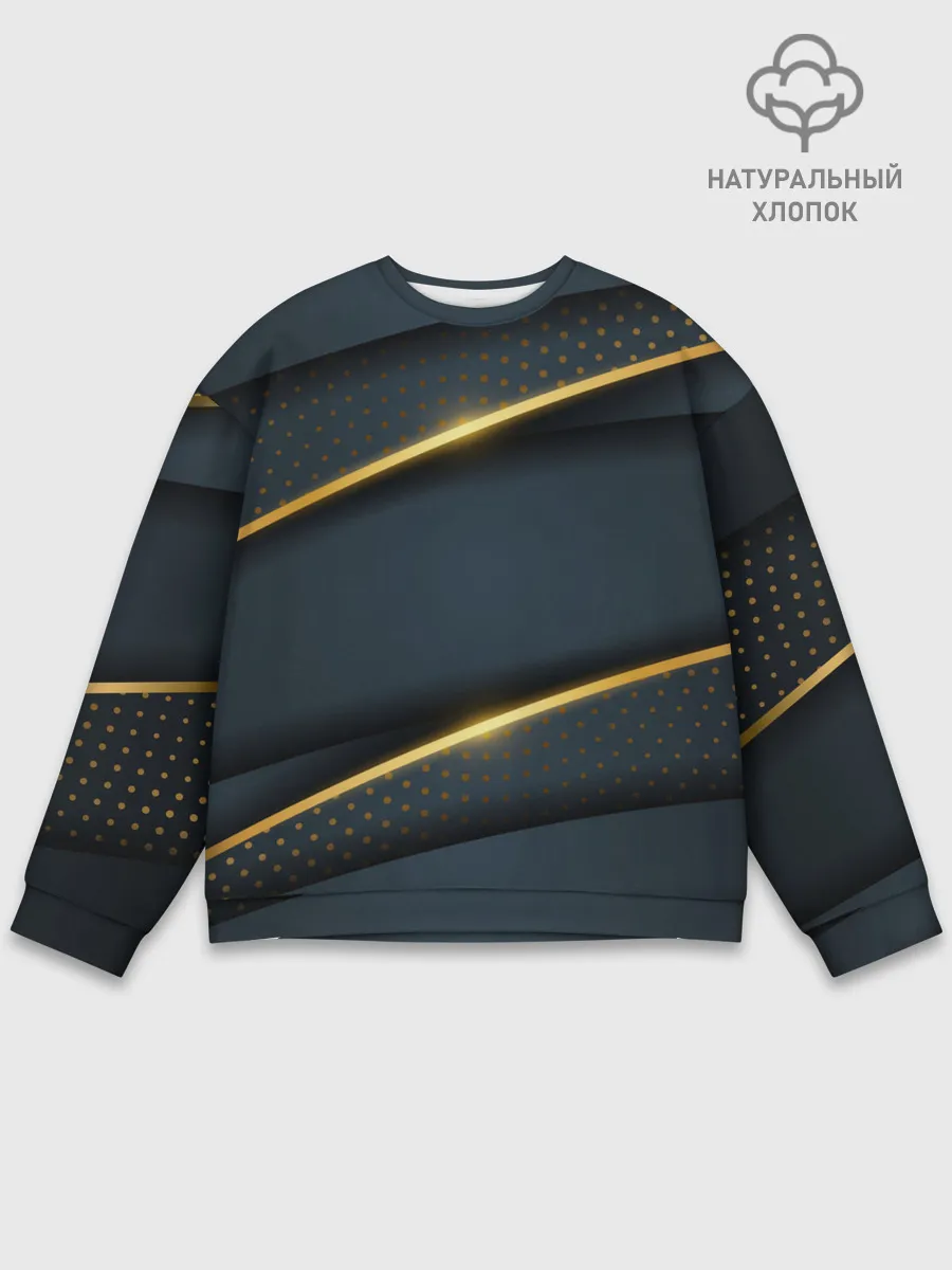 Мужской свитшот базовый / 3D luxury gold