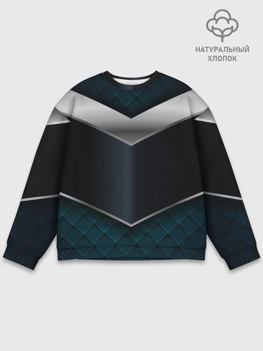 Мужской свитшот базовый / 3D dark metal