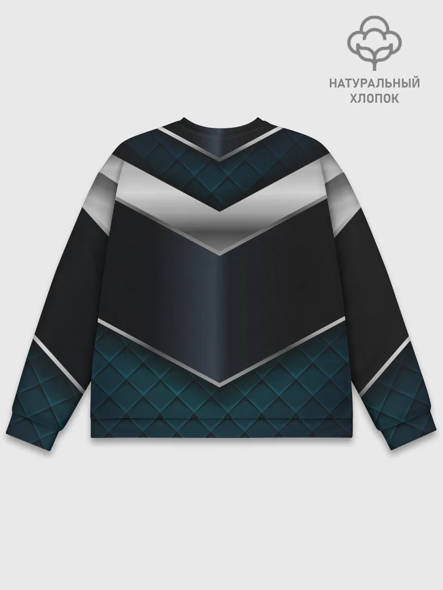 Мужской свитшот базовый / 3D dark metal