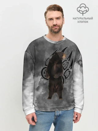 Мужской свитшот базовый / НЕ БУДИ ЛИХО / ВЕЛЕС