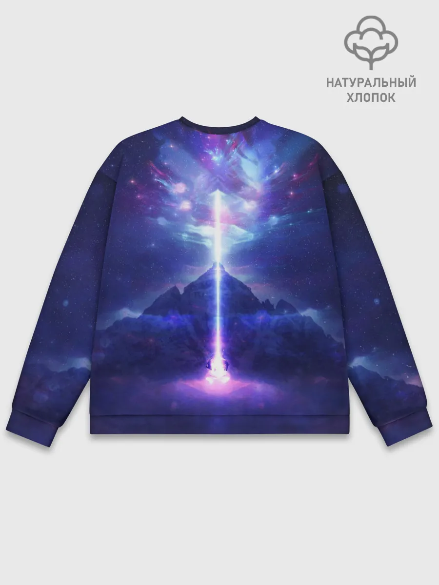 Мужской свитшот базовый / Яркий взрыв в космосе