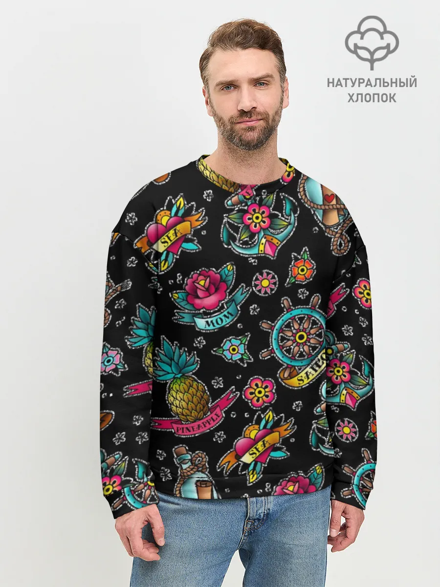 Мужской свитшот базовый / Old school Sailor