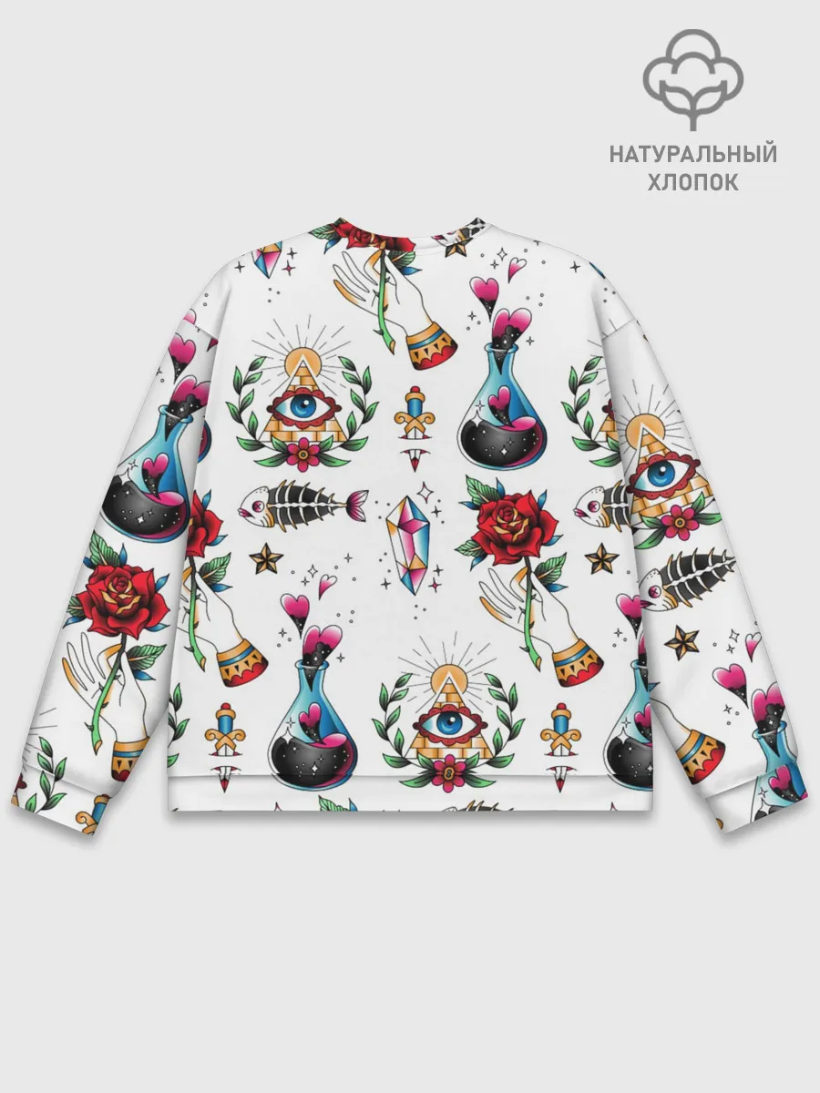 Мужской свитшот базовый / Old school tattoo