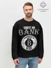 Мужской свитшот базовый / TRUST NO BANK BITCOIN