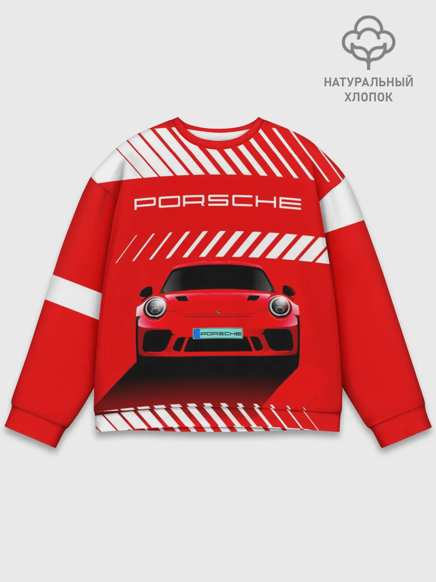 Мужской свитшот базовый / PORSCHE / ПОРШЕ / RED STYLE