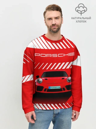 Мужской свитшот базовый / PORSCHE / ПОРШЕ / RED STYLE