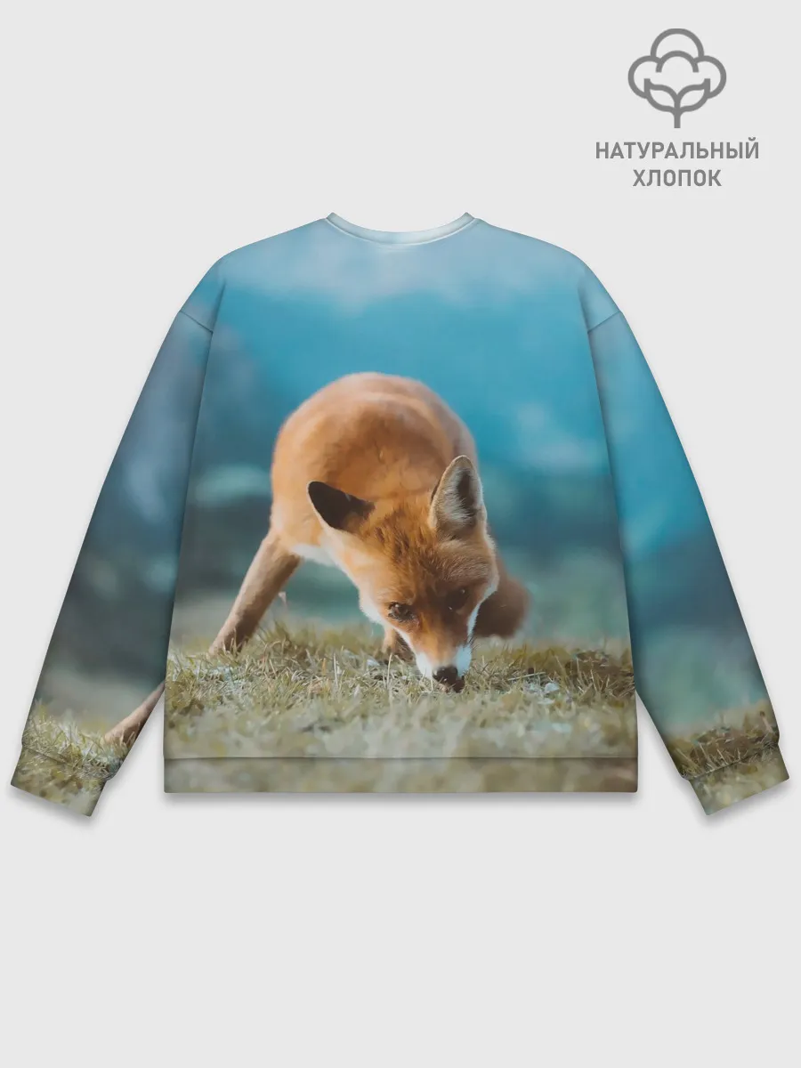 Мужской свитшот базовый / Милая лисичка