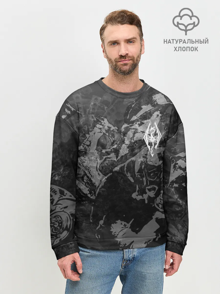 Мужской свитшот базовый / Battle with the dragon / TES