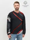 Мужской свитшот базовый / luxury Black 3D СОТЫ