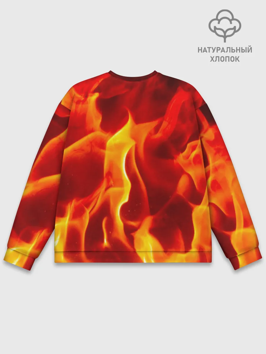 Мужской свитшот базовый / The devil is on fire