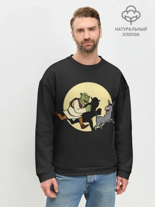 Мужской свитшот базовый / Шрек и Осёл
