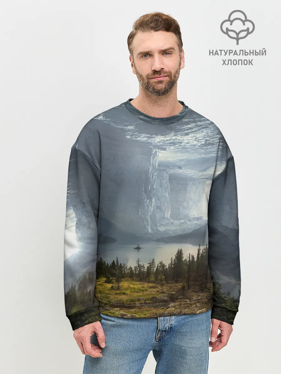 Мужской свитшот базовый / Фантастический пейзаж