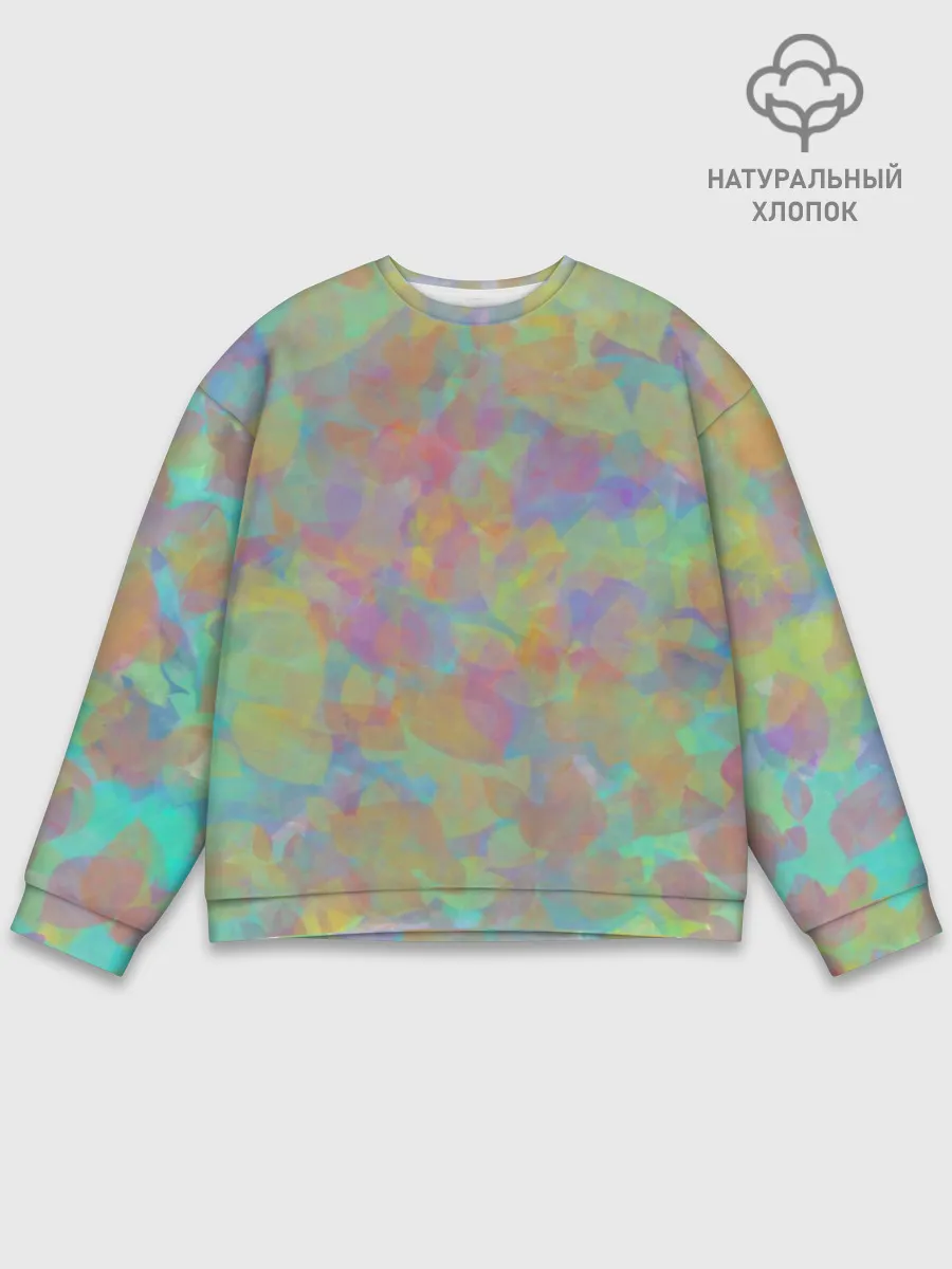 Мужской свитшот базовый / Цветные лепестки