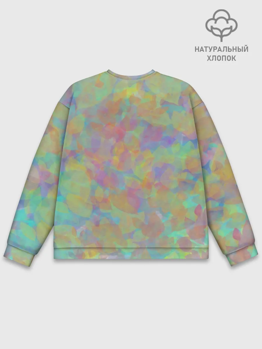 Мужской свитшот базовый / Цветные лепестки