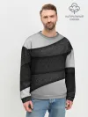 Мужской свитшот базовый / 3D luxury style silver black