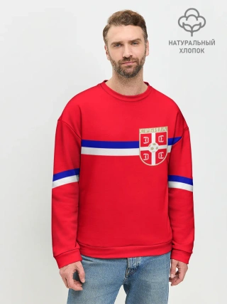 Мужской свитшот базовый / Сборная Сербии.