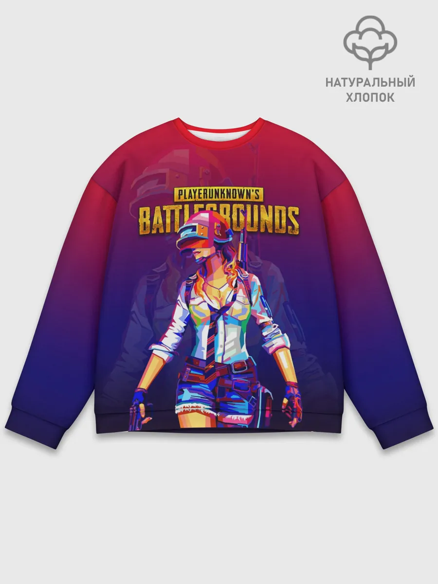 Мужской свитшот базовый / PUBG GIRL / ПАБГ ДЕВУШКА