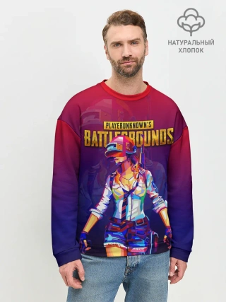 Мужской свитшот базовый / PUBG GIRL / ПАБГ ДЕВУШКА