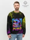 Мужской свитшот базовый / PUBG RETRO NEON / ПАБГ НЕОН