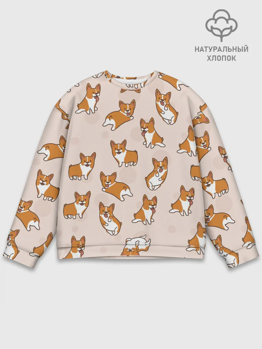 Мужской свитшот базовый / Корги | Разные