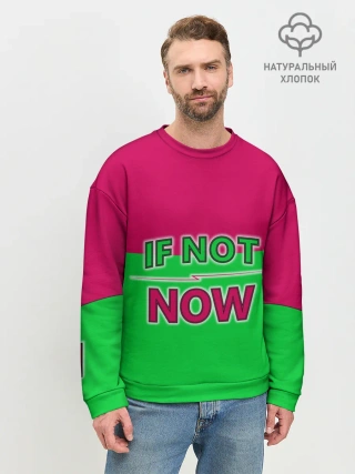 Мужской свитшот базовый / если не сейчас то когда